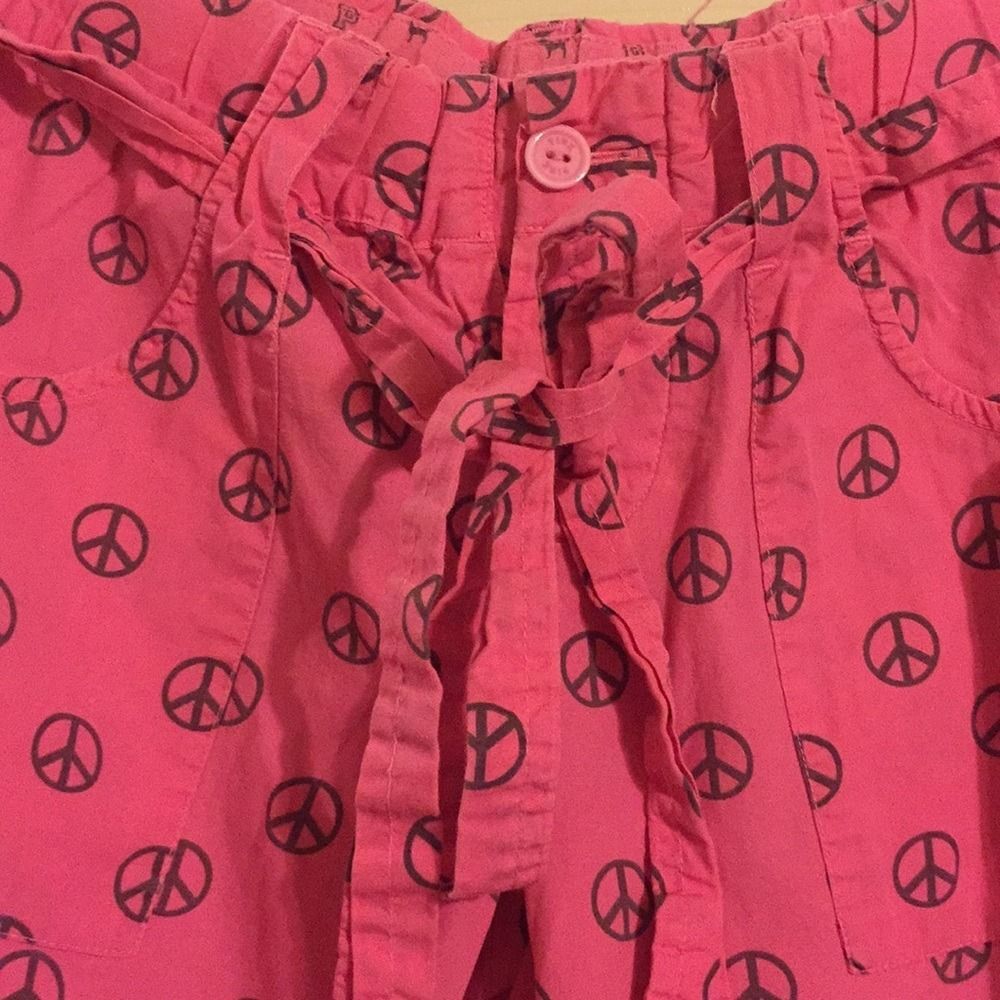 Victoria's Secret PINK Peace Sign Pajama Pants XS Lounge - Picture 2 of 4
